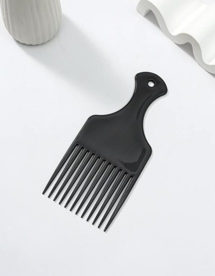 Black Wide Tooth Comb - Curly Afro Hair Comb For Thick Hair 